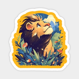 cartoon lion Magnet