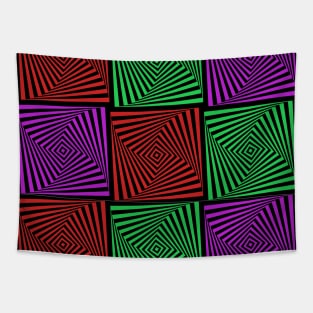 Illusion With three Colors Tapestry