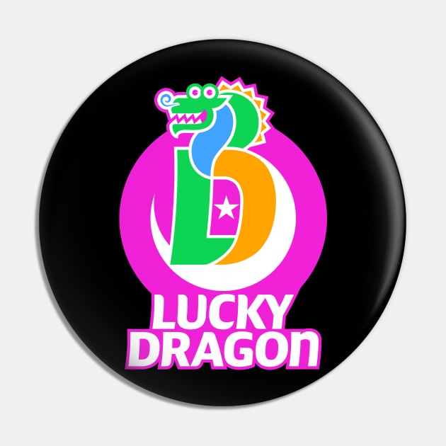 Lucky Dragon on Pink Pin by Ekliptik