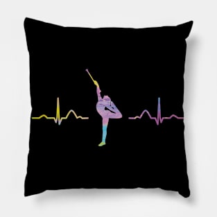 Gymnast Baton EKG Rhythmic Gymnastics Pillow