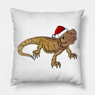 Bearded Dragon Santa Pillow