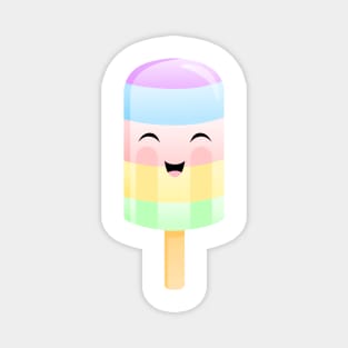 Happy Rainbow Popsicle Magnet