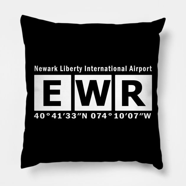 EWR Airport, Newark Liberty International Airport Pillow by Fly Buy Wear