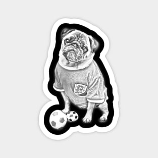 Pug Sketch Art Design Magnet