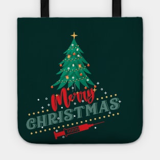 health worker merry christmas Tote