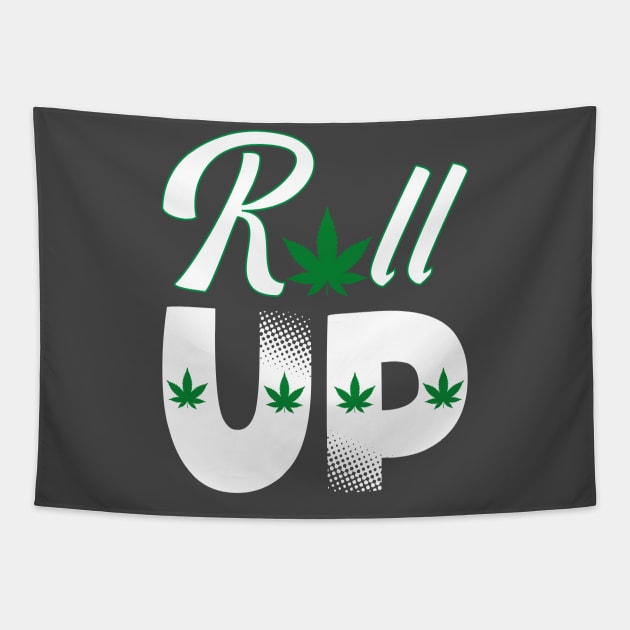 Roll Up Weed Tapestry by HassibDesign