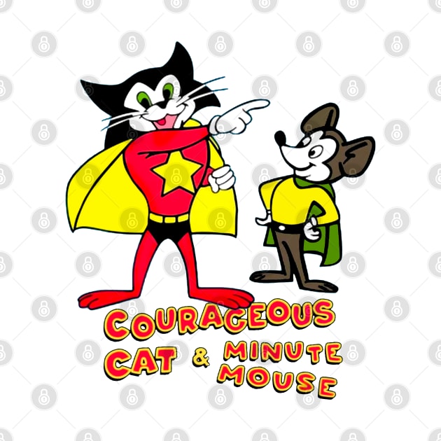 Courageous Cat and Minute Mouse by Pop Fan Shop