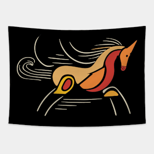 Abstract Equine Elegance: A Wild and Modern Horse Design Tapestry
