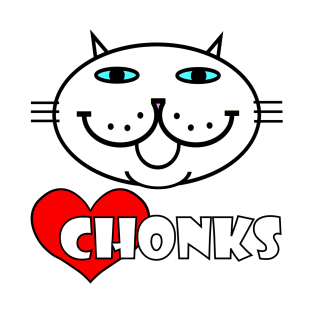 Heart Chonks - White Cat T-Shirt