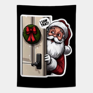 I SAW THAT MeMe Santa Claus Tapestry