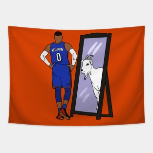 Russell Westbrook Mirror GOAT (Oklahoma City) Tapestry