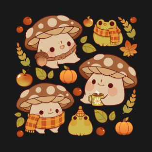 Mushroom and froggie fall T-Shirt