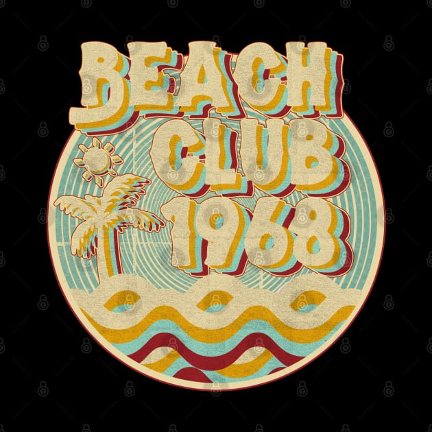 vintage retro beach club 70s 1968 with spirale turqoise by lord cobra