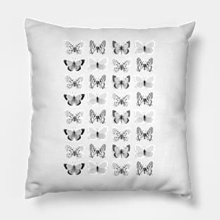 Vintage White and Black Scientific Butterfly Phone Case Pillow