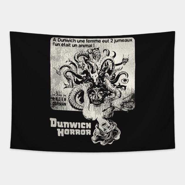 Dunwich Horror - 70s Cult Classic Sci-Fi Movie Tapestry by darklordpug