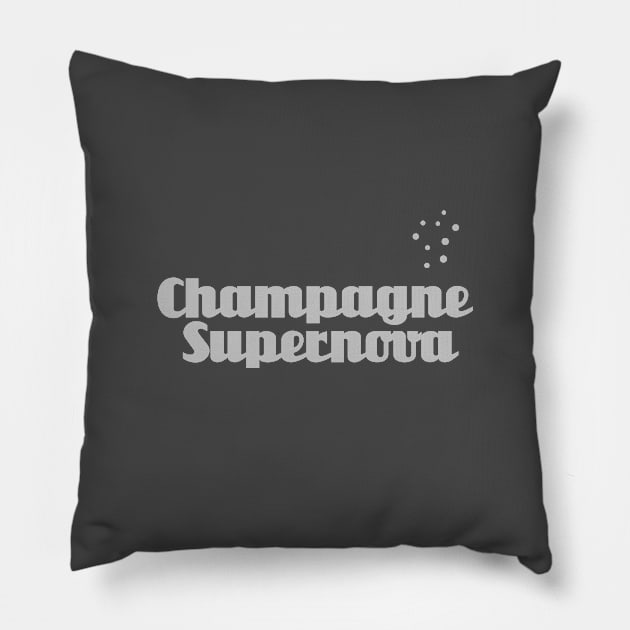 Champagne Supernova, silver Pillow by Perezzzoso