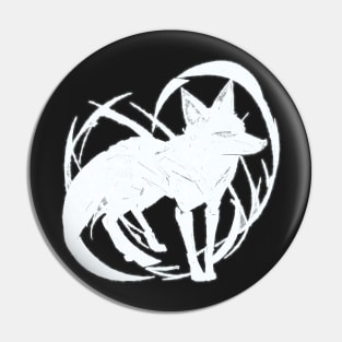 white fox minimal Pin