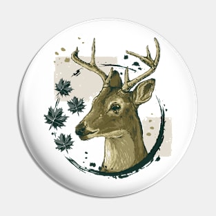 Deer Painting Pin