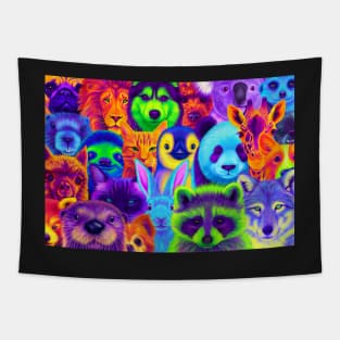 Neon Animals Tapestry