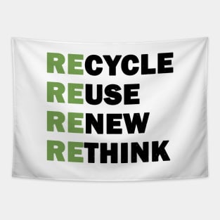 Recycle Reuse Renew Rethink Tapestry