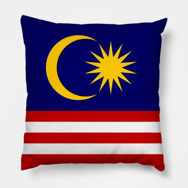 Malaysia Flag Pillow by DetourShirts