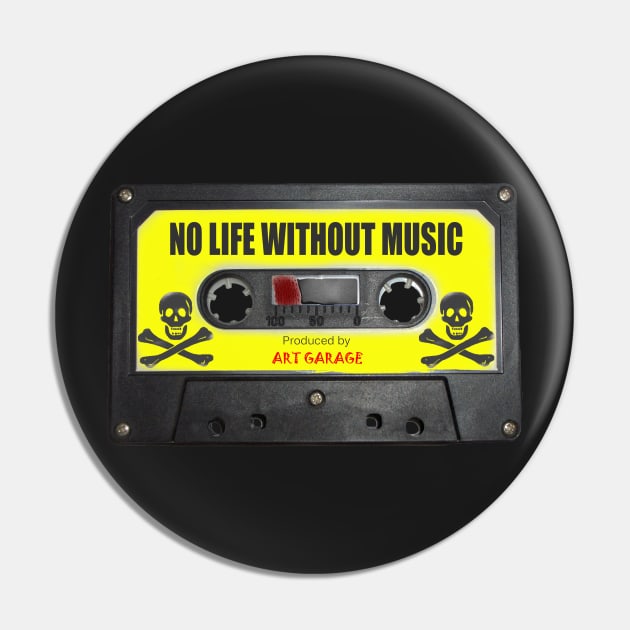 Vintage Music Retro Cassette Pin by PlanetMonkey