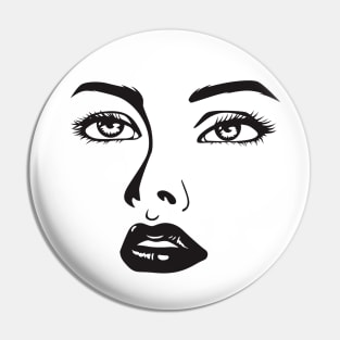 Woman's Face Pin