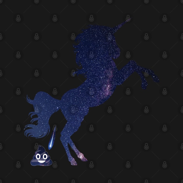 Poop Emoji Galaxy Unicorn by BlackCoffeeCake