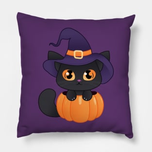 Cat in a Pumpkin Pillow