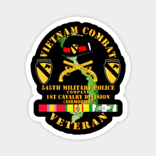 Vietnam Combat Cavalry Veteran w 545th Military Police Co - 1st Cav Div Magnet