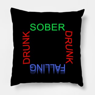 Sober-Drunk-Falling Pillow