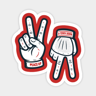 Braves Peace Up A Town Down Magnet