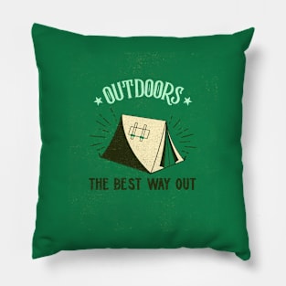 Outdoors The Best Way Out Pillow