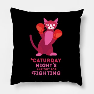 Caturday Night's Alright for Fighting Pillow