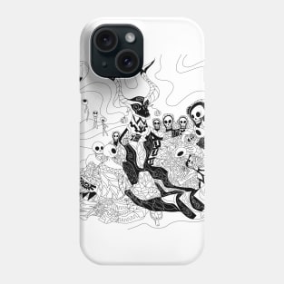 the alien coven of Goya in ecopop pattern Phone Case