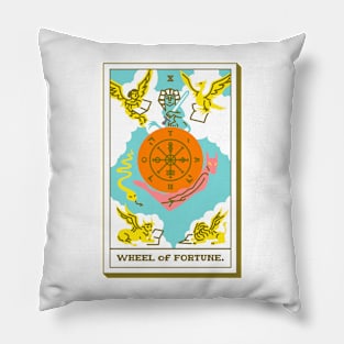 X - Wheel of Fortune - Tarot Card Pillow