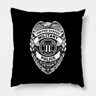 U.S. Military Police Veteran White Badge Pillow