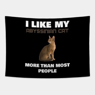 I Like My Abyssinian Cat More Than Most People Tapestry