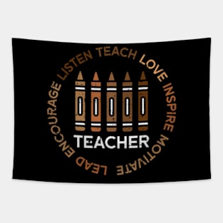 Black History Teacher Teach Love African American Men Women Tapestry