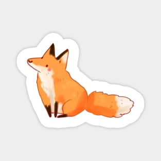 Cute fox sitting illustration Magnet