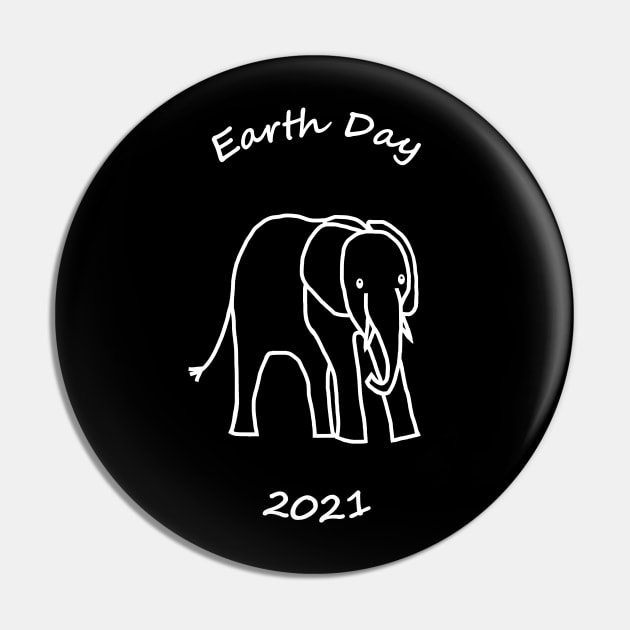 Earth Day 2021 White Elephant Pin by ellenhenryart