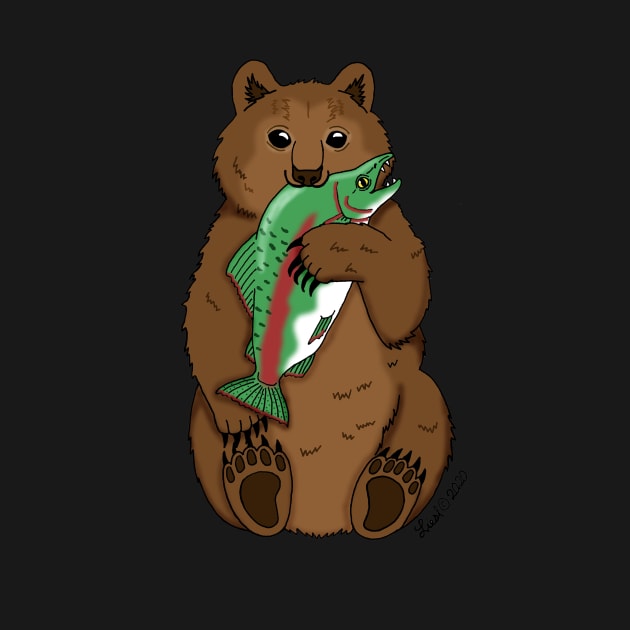 Fishing Bear by HonuHoney