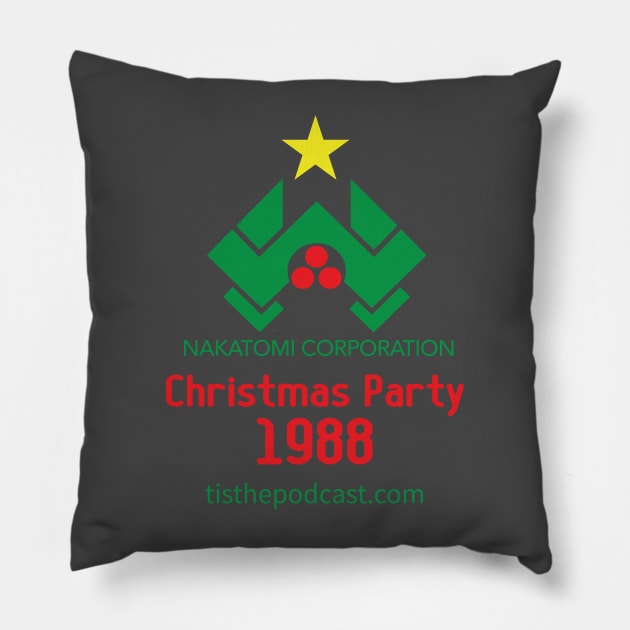 Naktomi Christmas Party Pillow by Tis the Podcast