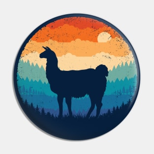 Retro Alpaca Pin