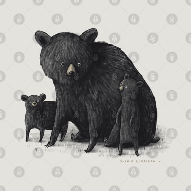 Black Bear Family by Sophie Corrigan