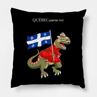 Clanosaurus Rex QUÉBECsaurus rex Quebec Canadian Flag Tyrannosaurus Rex RCMP Pillow