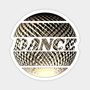 Dance golden disco ball Magnet