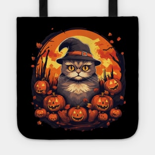 Scottish Fold Cat Halloween, Cat Love Tote