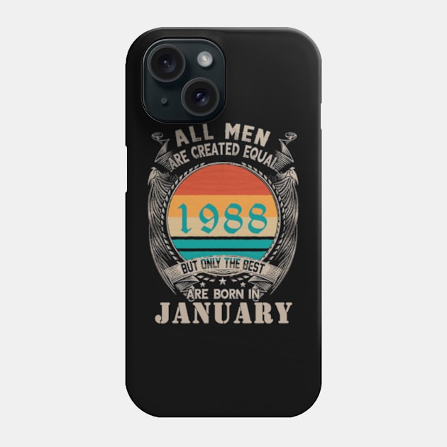 All Men are created Equal but the best are born in January Phone Case by Omarzone