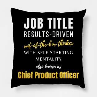 Chief Product Officer | Office Colleague Career Punny Working Pillow